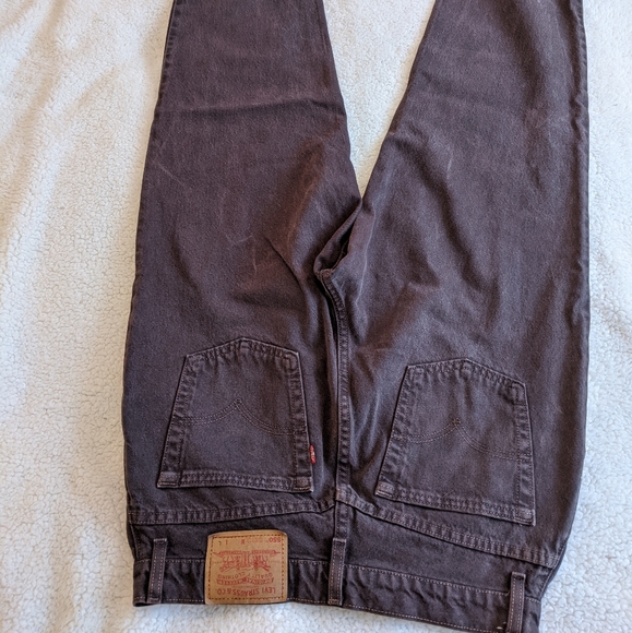 Levi's 550 High Rise Relaxed Taper Dark Brown - Picture 2 of 8